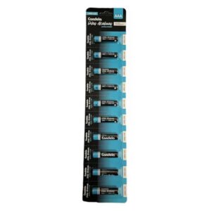 Pilas Alcalinas Aaa Tira X 10 Unidades Troqueladas Candela