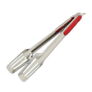 Pinza Cocina Parrillera Acero Mango Silicona Multiuso 36 Cm