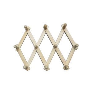 Perchero Extensible Porta Llaves Madera 10 Ganchos P/ Pared