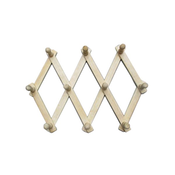 Perchero Extensible Porta Llaves Madera 10 Ganchos P/ Pared