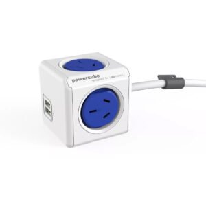 Prolongador Zapatilla Electrica De 4 Tomas 2 Usb Power Cube