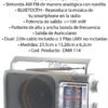 Radio Daewoo Am Fm Bluetooth Analogica Dual 220v O Pilas - Imagen 2