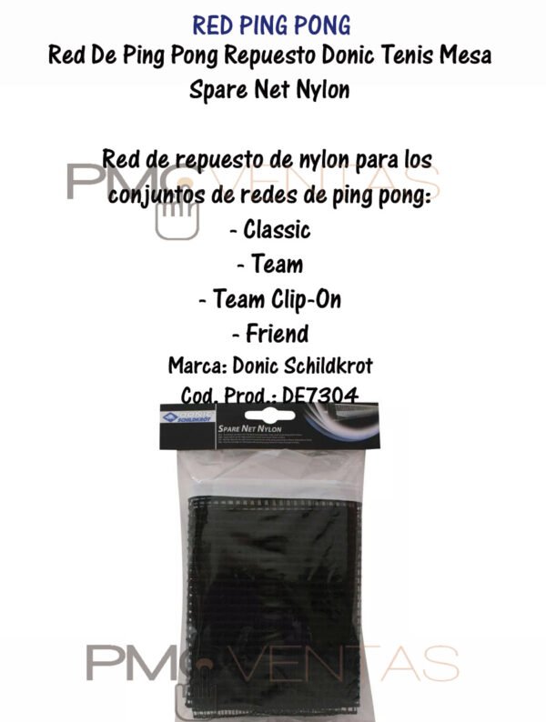 Red De Ping Pong Repuesto Donic Tenis Mesa Nylon