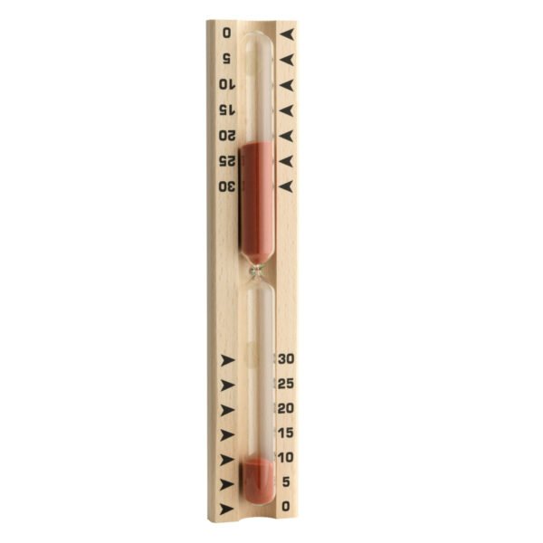 Reloj De Arena 30 Minutos Para Sauna Base Madera Tfa