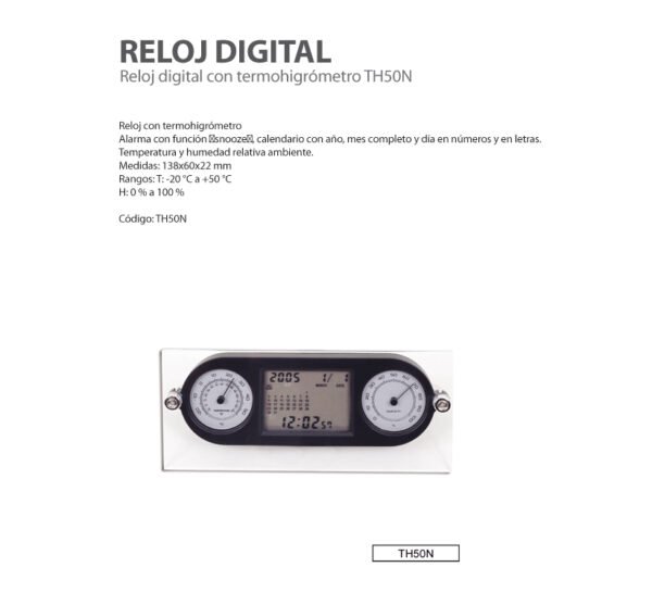 reloj-digital-TH50N-plantilla Reloj Digital Termohigrometro Alarma Calendario Luft