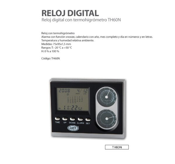 reloj-digital-TH60N-plantilla Reloj Digital Termometro Higrometro Alarma Calendario Luft