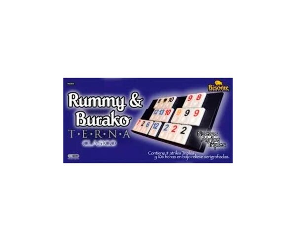 Rummy Burako Atriles Triples Juego De Mesa Clasico Bisonte
