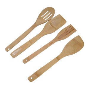 Set 4 Utensilios Madera De Cocina  4 Piezas Espatula Cuchara