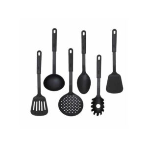 Set X 6 Utensilios Cocina Teflon Nylon Espatula Cucharon