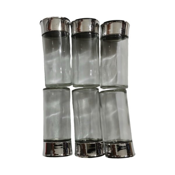 Set X 6 Especieros Condimentero Frascos Vidrio Con Base