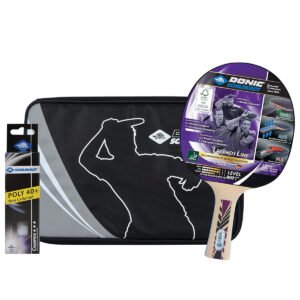 Set Paleta Ping Pong Donic Con Funda 3 Pelotitas Legends 800