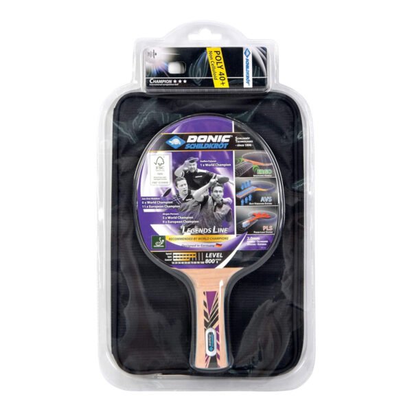 Set Paleta Ping Pong Donic Con Funda 3 Pelotitas Legends 800