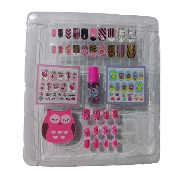 Set De Uñas Decoradas Postizas Super Completo Para Nenas
