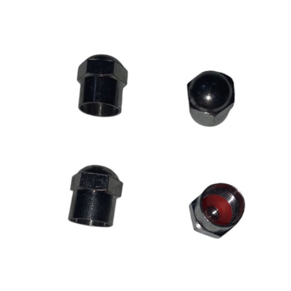 Tapas Valvula Plateada Para Auto Bici Moto X 4 Unidades