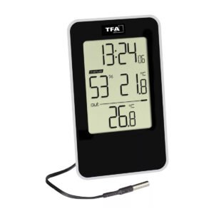 Termohigrometro Digital Reloj Sensor Tfa Triple Display