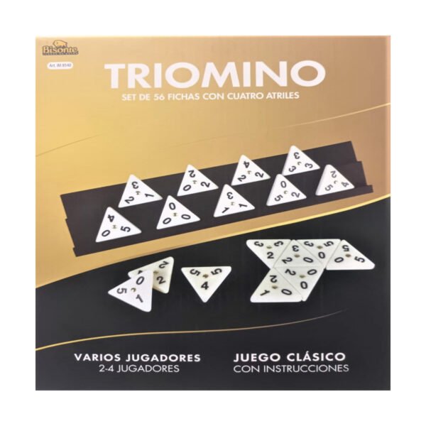 Juego De Mesa Triomino 56 Fichas 4 Atriles Bisonte