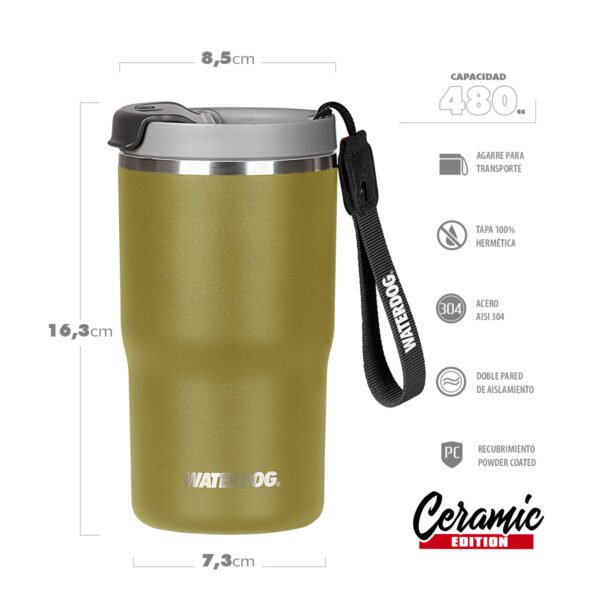 vaso clyde480 ok 2 Vaso Termico Waterdog Clyde 480 Hermetica Acero In Ceramica