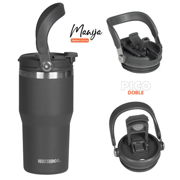 vaso zumo 900 dgf 3 Vaso Termico Acero Waterdog Zumo 900ml Doble Pico Manija