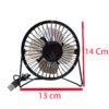 Mini Ventilador 14 Cm Usb Metalico Escritorio Pc Notebook - Imagen 3