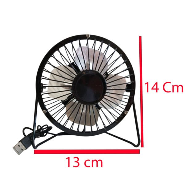 Mini Ventilador 14 Cm Usb Metalico Escritorio Pc Notebook