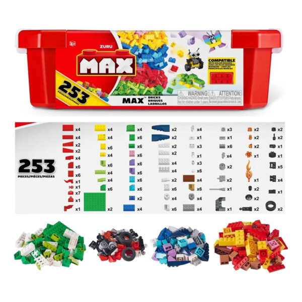 Juego De Bloques Para Armar 253 Piezas Ladrillos Zuru Max