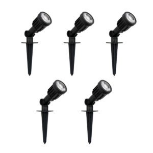 Pack X 5 Lampara Estaca Luz Led Exterior Jardin Parques Fria