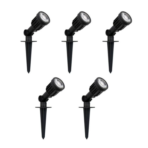 Pack X 5 Lampara Estaca Luz Led Exterior Jardin Parques Fria
