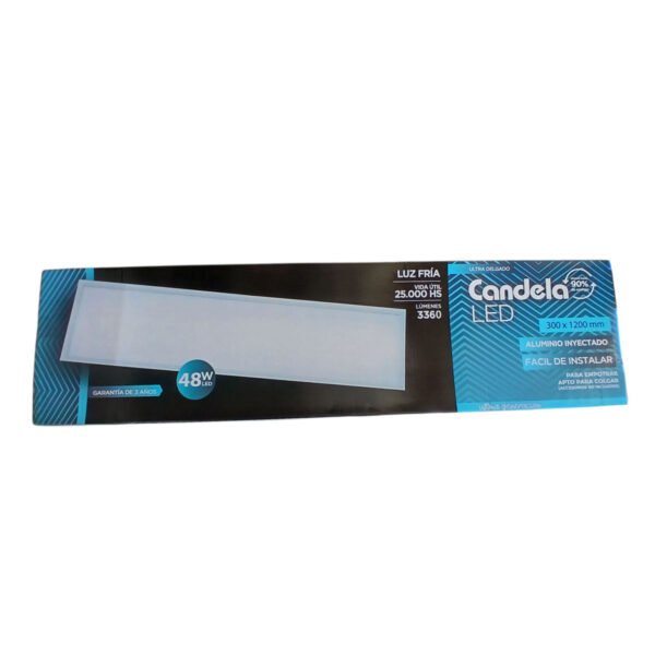Panel Led Empotrar Embutir 120 X 30 Luz Fria 48w Candela