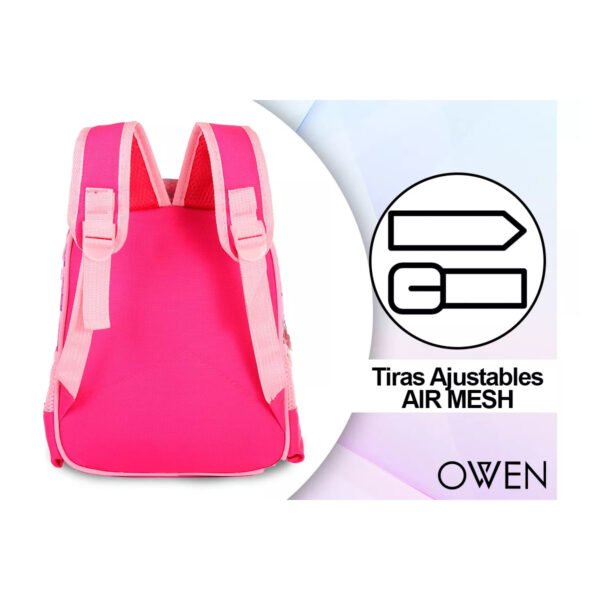 Mochila Escolar Niños Niñas Frente Con Relieve Porta Botella