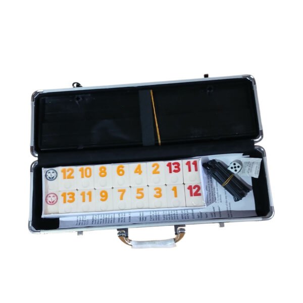 Juego De Mesa Rummy Burako Maletin Aluminio Fichas Bajo Relieve