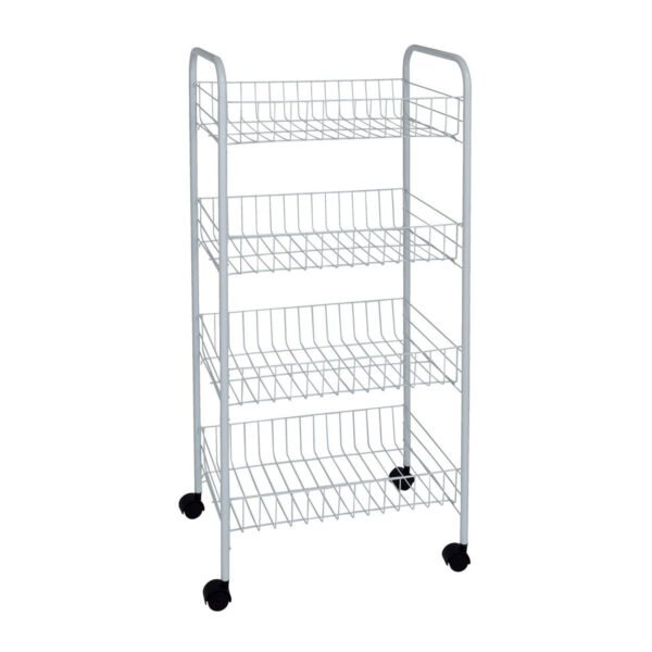 Carro Organizador Multiuso C/ Ruedas 4 Niveles Cocina Baño