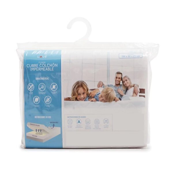 Funda Cubre Colchon Impermeable 1 Plaza Protector Love