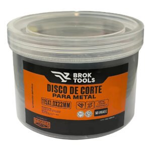 50 Discos De Corte Para Metal 115 x 1,0 Mm Amoladora Broktools