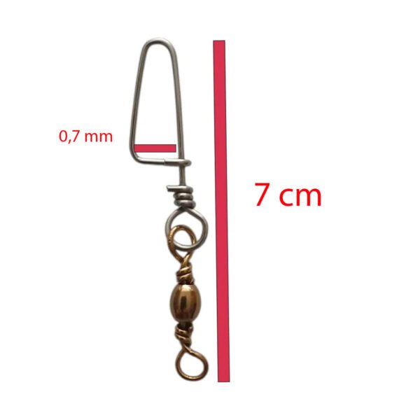 esmerillon bronce mosqueton BCM1-6 3 Esmerillon Bronce Con Mosqueton Waterdog Pesca X 10 Unidades