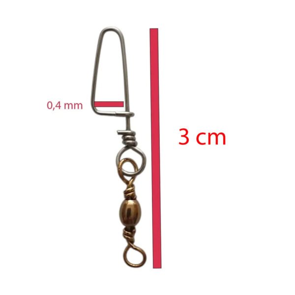 esmerillon bronce mosqueton BCM12-1 2 Esmerillon Bronce Con Mosqueton Waterdog Pesca X 10 Unidades