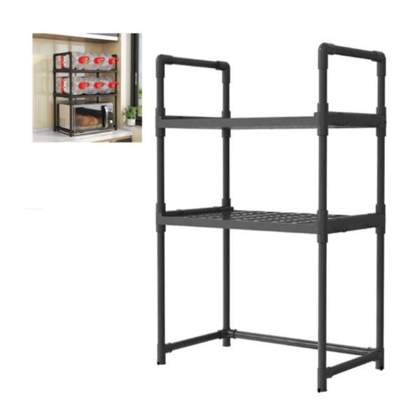 estante organizaor 57917373 2 Organizador Multiuso Estante Plastico Microondas Horno