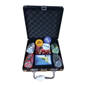 Fichero Poker 100 Fichas Numeradas Juego Maletin Aluminio Negro