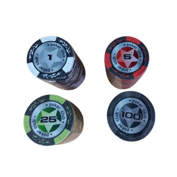 Fichero Poker 100 Fichas Numeradas Juego Maletin Aluminio Negro