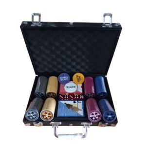 Fichero Poker Juego 200 Fichas Numeradas Maletin Aluminio Negro