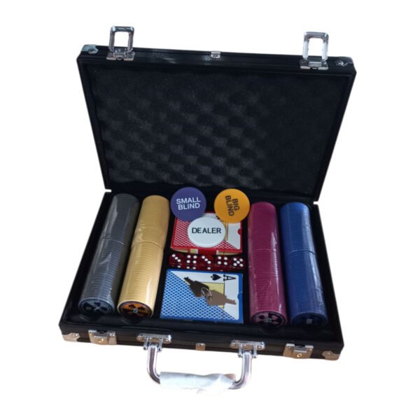 Fichero Poker Juego 200 Fichas Numeradas Maletin Aluminio Negro