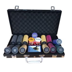 Fichero Poker 300 Fichas Numeradas Maletin Aluminio Negro Juego