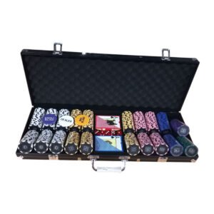 Fichero Poker 500 Fichas Maletin Aluminio Negro Numeradas Juego