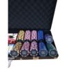 Fichero Poker 500 Fichas Maletin Aluminio Negro Numeradas Juego - Imagen 4