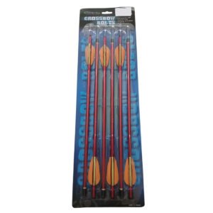 Set 6 Flechas De Aluminio Para Ballesta 16" Roja