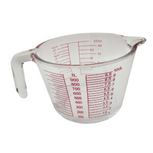 Jarra Medidora Vidrio 1 Litro Vaso Medidor Vertedor Cocina