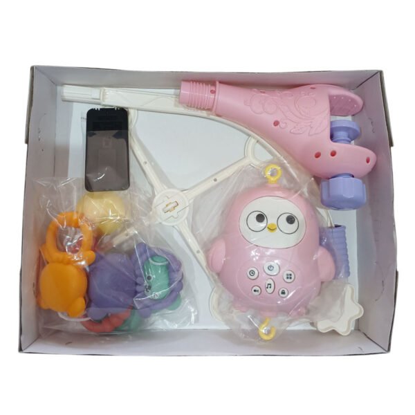 Movil Musical Con Control Remoto Cunero Con Luz y Juguetes