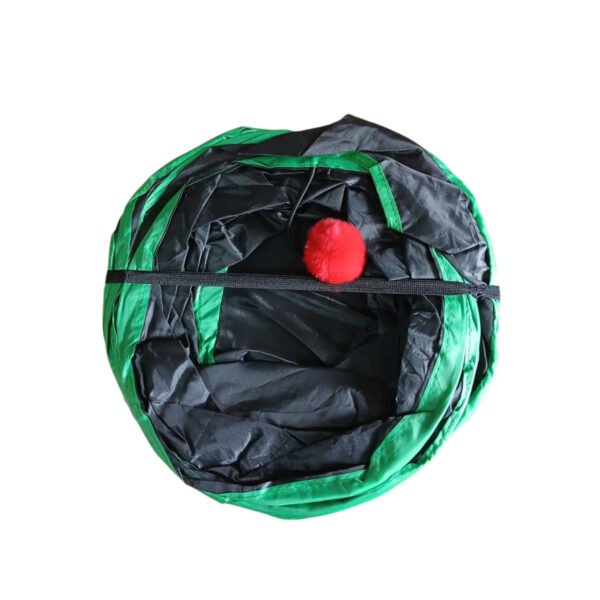 tunel gato p302 verde 2 Tunel Para Gatos En T 3 Salidas Juguete Mascota Plegable