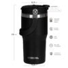 vaso zumo 600 negro 2 Vaso Termico Acero Inoxidable Zumo 600 Ml Manija Waterdog
