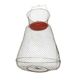 Canasto De Pesca Vivero Metalico Waterdog Grande Con Flotador 45 Cm