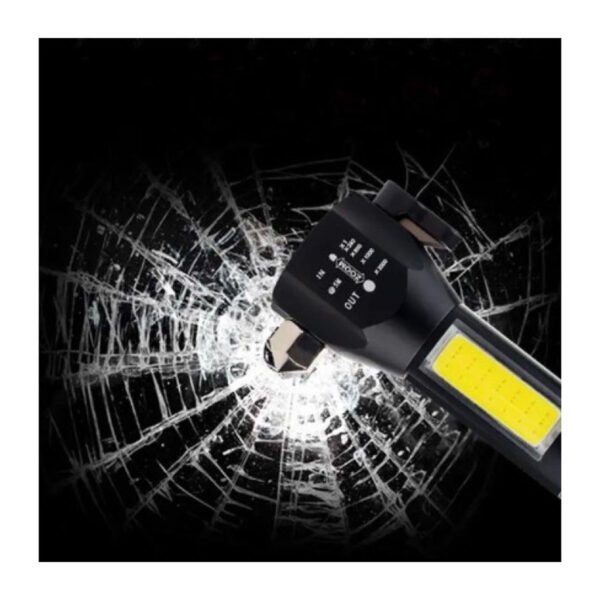 linterna ALP-EN-08 2 Linterna Tactica Luz Led Con Martillo De Emergencia Recargable Alpaca